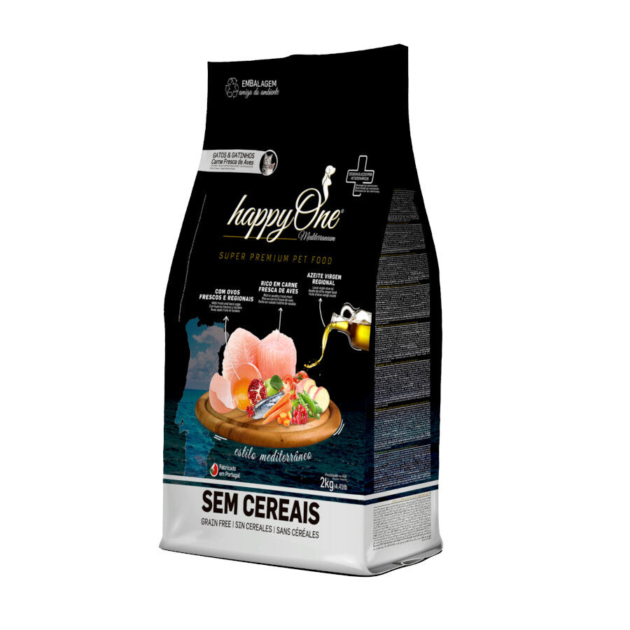 happyOne Mediterraneum Cat & Kitten Grain Free Ra&ccedil;&atilde;o de sardinha para gatos, , large Imagem n&uacute;mero 1