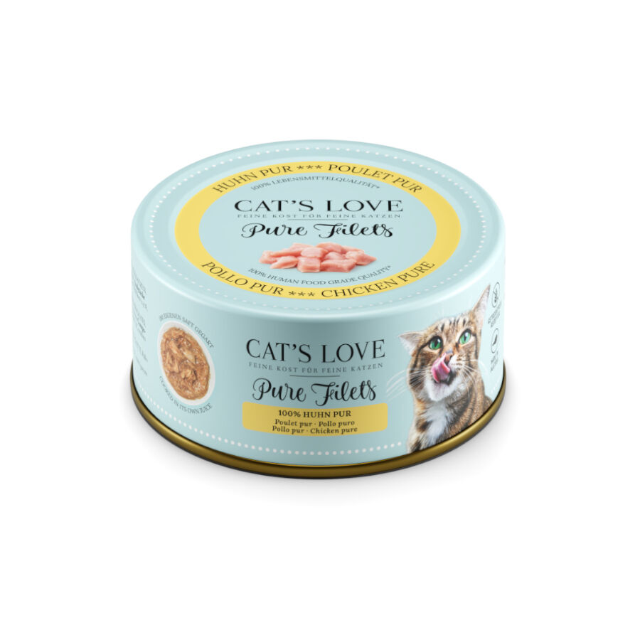 100 g Cat&rsquo;s Love Pure Filetes de Frango em lata para gatos, , large Imagem n&uacute;mero 1