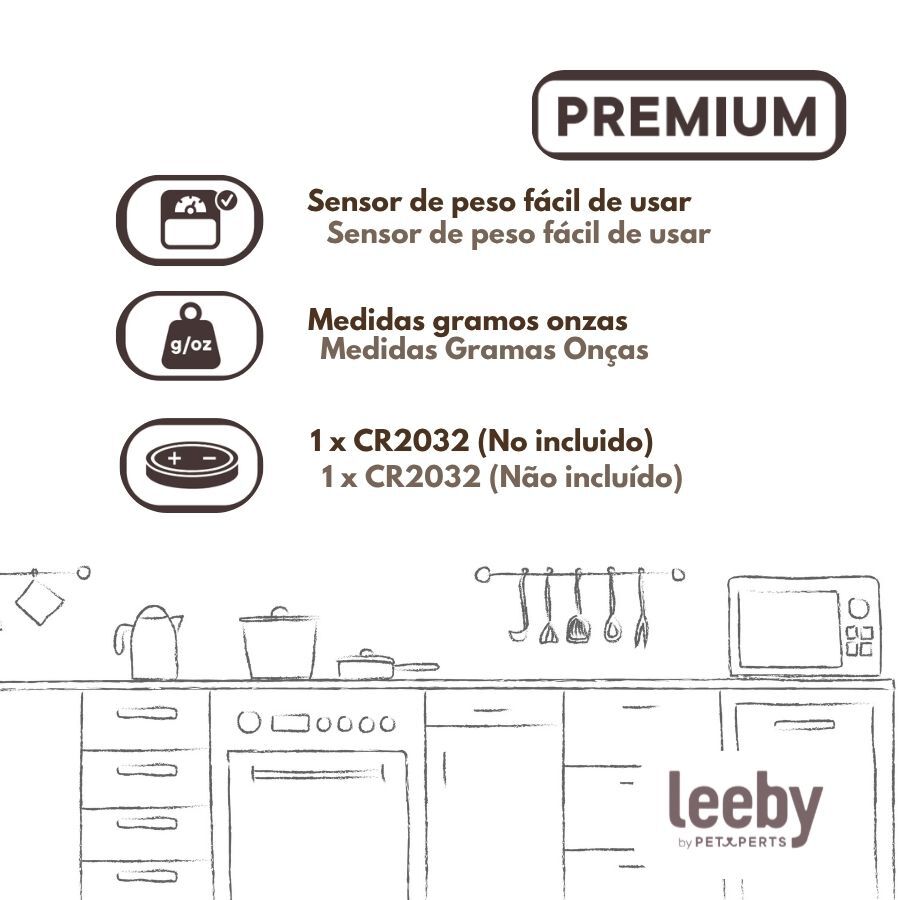 Leeby Colher Digital Medidora de Ra&ccedil;&atilde;o para c&atilde;es e gatos, , large Imagem n&uacute;mero 5