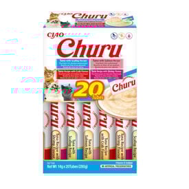 Churu Variedades de Atum e Marisco Snack Líquido para gatos