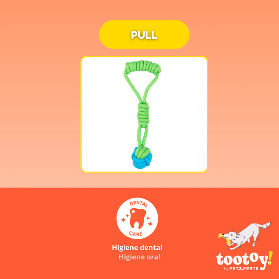 Tootoy! Pull Bola de puxar com corda para c&atilde;es, , large Imagem n&uacute;mero 3