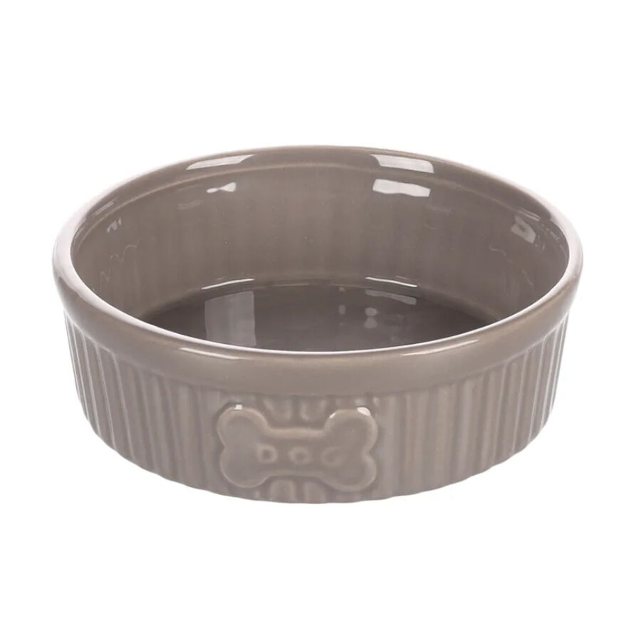 Flamingo Mabel Comedouro Taupe de Cer&acirc;mica para c&atilde;es, , large Imagem n&uacute;mero 1