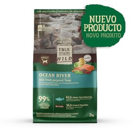 True Origins Wild Ocean River Salmão e Truta ração para gatos