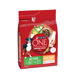 Purina ONE Medium/Maxi Adult Active Frango Ra&ccedil;&atilde;o para c&atilde;es