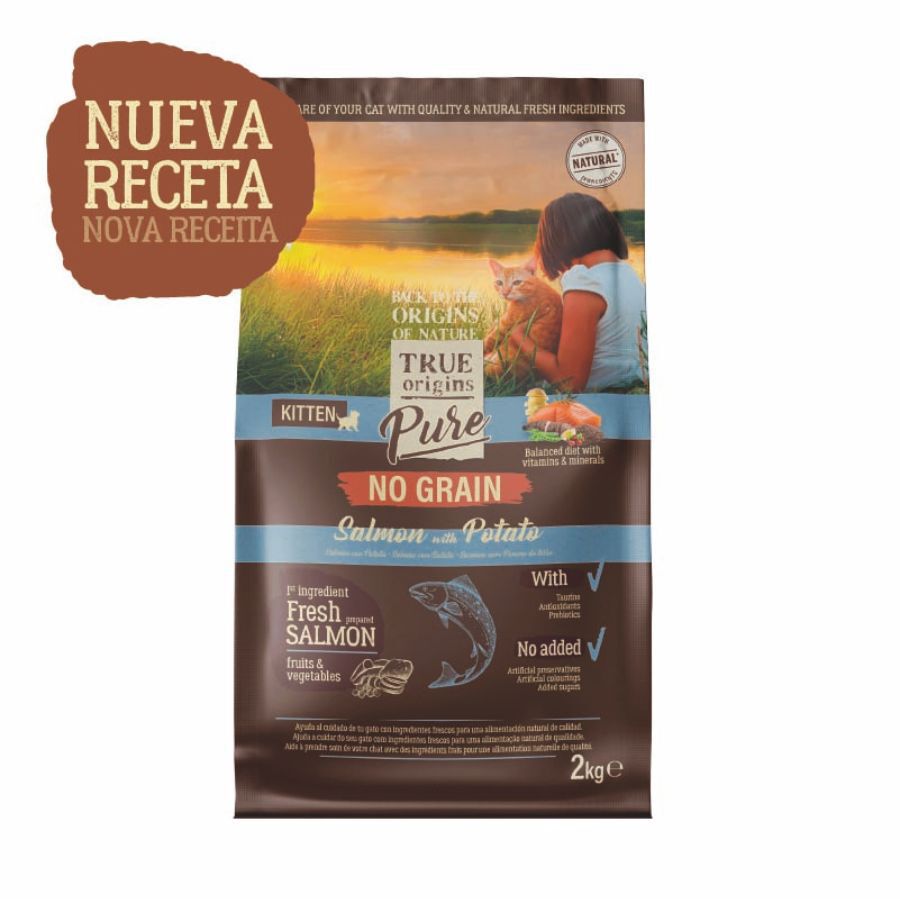 2 kg True Origins Pure Kitten Sem gr&atilde;os Ra&ccedil;&atilde;o para gatinhos com salm&atilde;o, , large Imagem n&uacute;mero 2