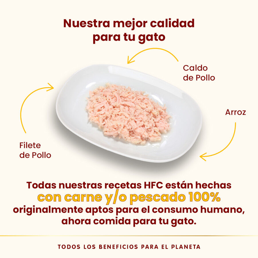 24 saquetas x 50 g Almo Nature HFC esterilizado Sach&ecirc; de fil&eacute; de frango para gatos Pack Poupan&ccedil;a!, , large Imagem n&uacute;mero 3