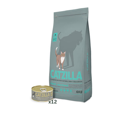 Pack Catzilla Sterilised - ração e alimento húmido para gato