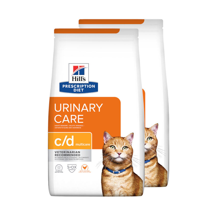 2 x 8 kg Hill's Prescription Diet Urinary Care Frango ra&ccedil;&atilde;o para gatos Pack poupan&ccedil;a!, , large Imagem n&uacute;mero 1
