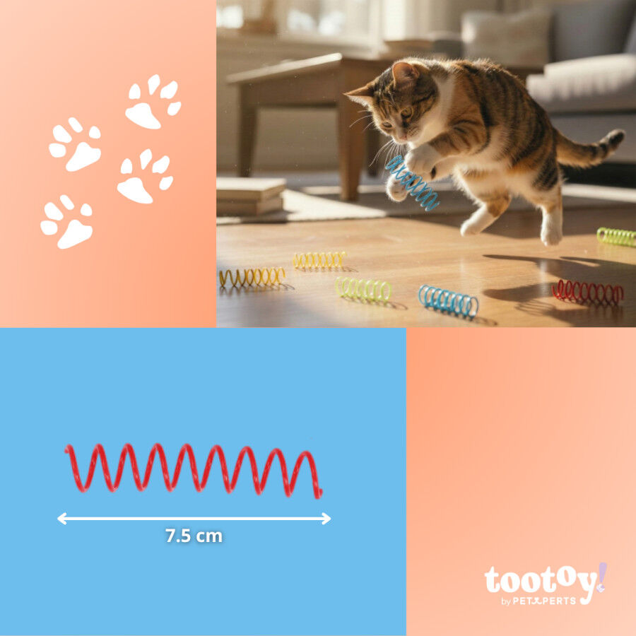 Tootoy! Chase & Play Brinquedo interativo de molas para gatos, , large Imagem n&uacute;mero 4