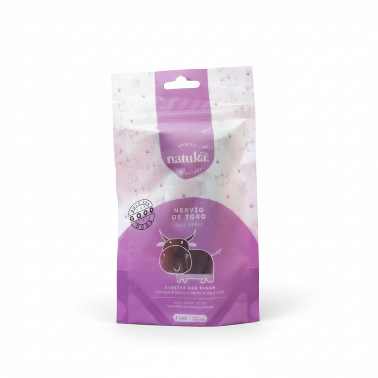2 uds. x 50 g Natuka Bull's Nerve para cães,  Imagem número 1 2 uds. x 50 g Natuka Bull's Nerve para cães, , large Imagem número 1