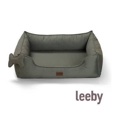 Leeby Cama caqui ortopédica para cães
