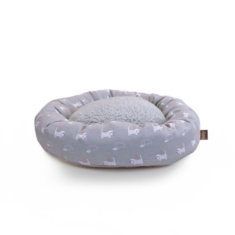 Leeby Cama Donut Antiderrapante Cinzenta para gatos, , large Imagem n&uacute;mero 1