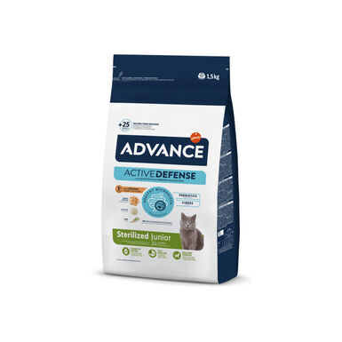 Advance Active Defense Young Sterilized Frango ração para gatos