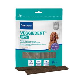 Virbac Snacks Dent&aacute;rios Veggiedent Fresh para c&atilde;es de ra&ccedil;a m&eacute;dia