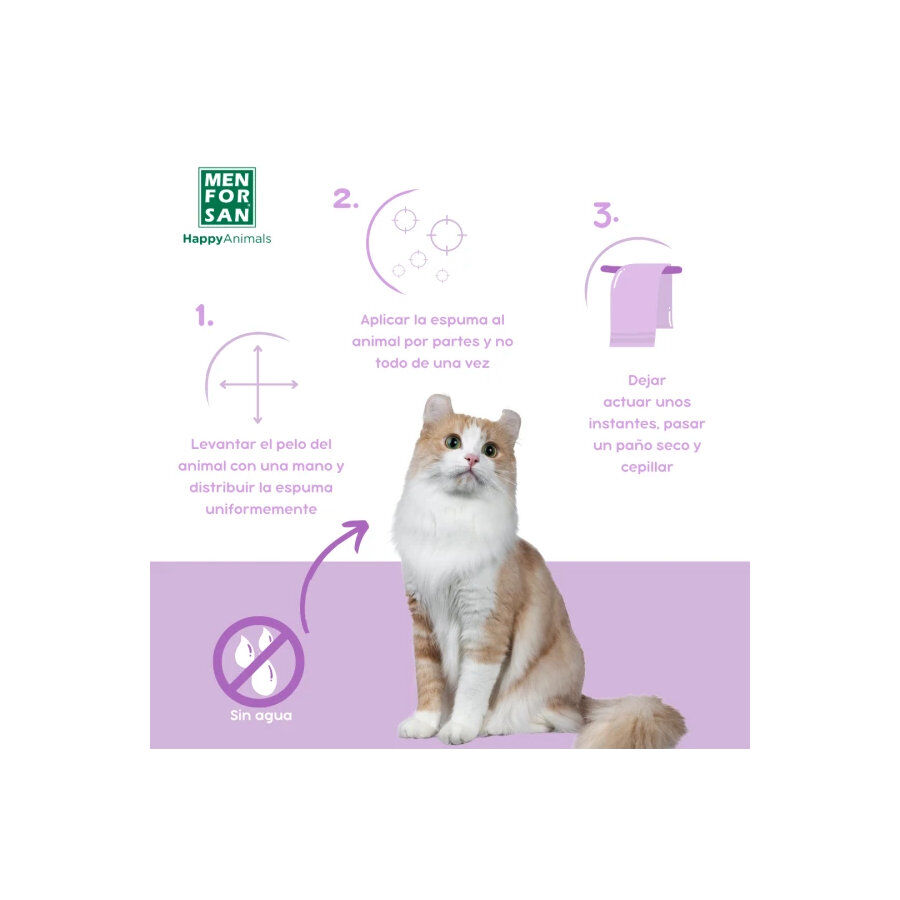 Menforsan Champ&ocirc; em espuma anti-insetos para gatos, , large Imagem n&uacute;mero 4