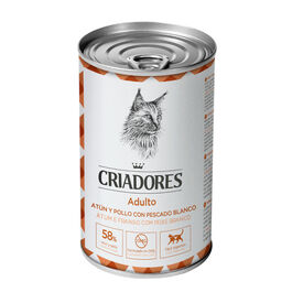 Criadores Adultos Atum e Frango em lata para gatos