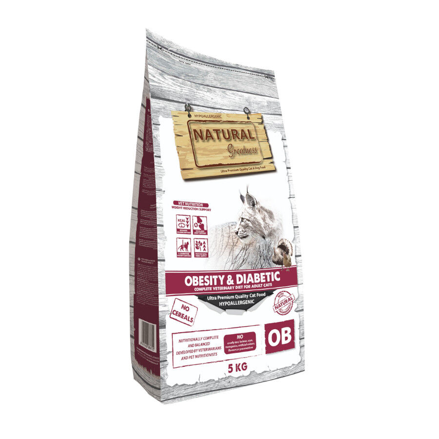 Natural Greatness Obesity & Diabetic Ra&ccedil;&atilde;o Hipoalerg&eacute;nica para gatos, , large Imagem n&uacute;mero 3