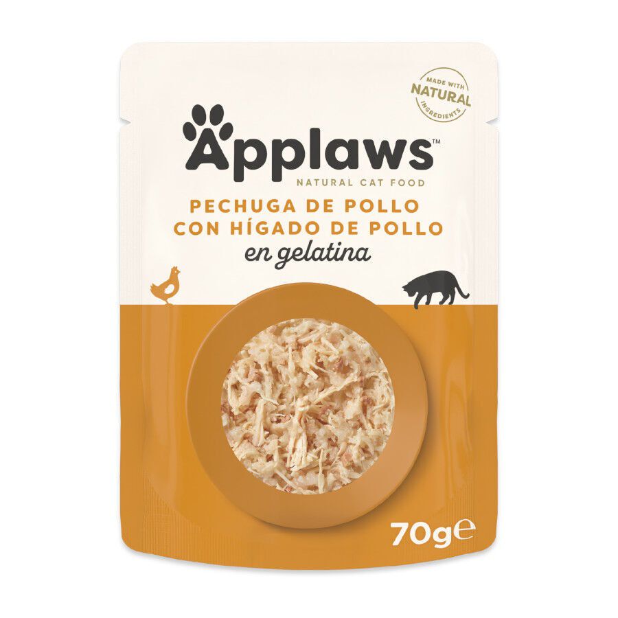 70 g Applaws Frango com F&iacute;gado sach&ecirc; para gatos, , large Imagem n&uacute;mero 1