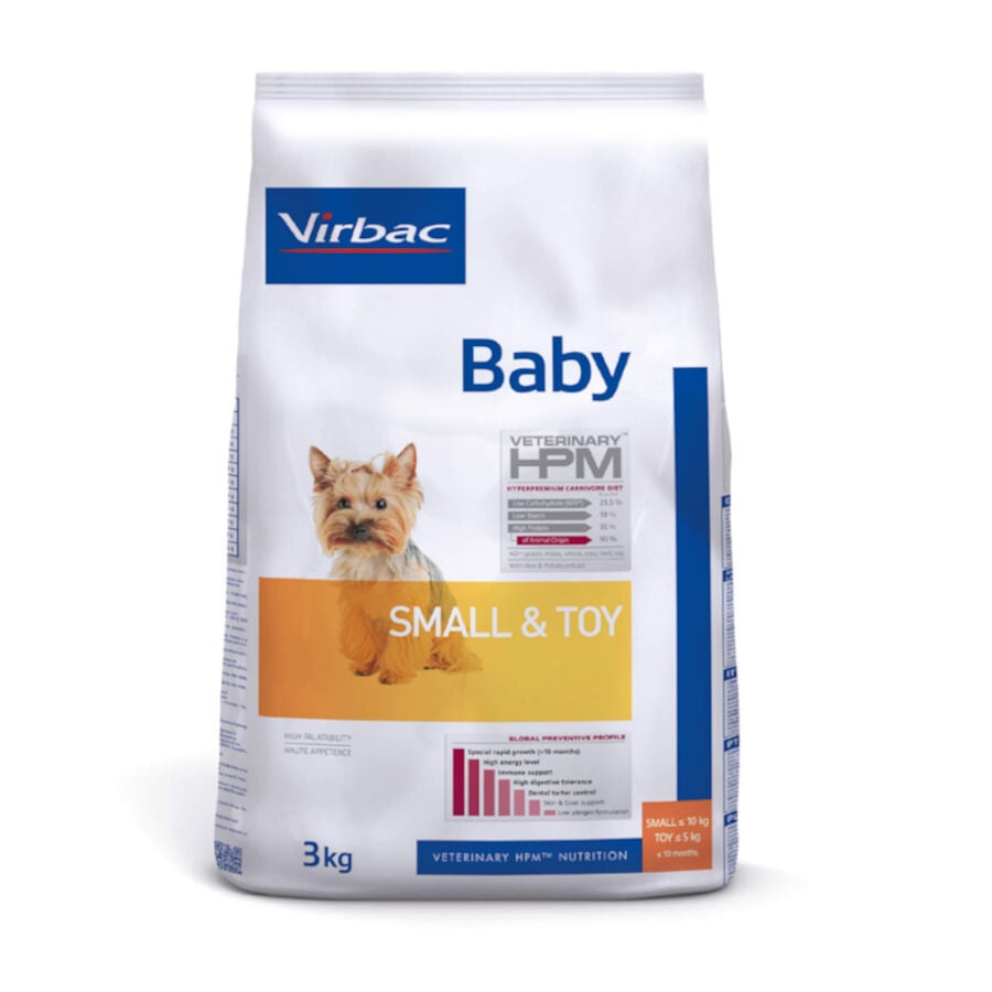 3 kg Virbac Veterinary HPM Baby Small & Toy ra&ccedil;&atilde;o para cachorros, , large Imagem n&uacute;mero 1