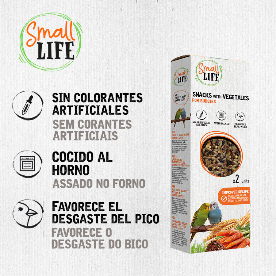 2 barritas Small Life Barritas Snack com Vegetais para periquitos, , large Imagem n&uacute;mero 3