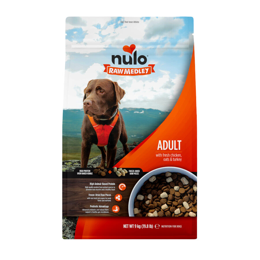 9 kg Nulo Raw Medley Ra&ccedil;&atilde;o de Frango, Aveia e Peru para C&atilde;es, , large Imagem n&uacute;mero 1