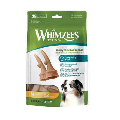 Whimzees Snacks Dentários Chifres para cães médios