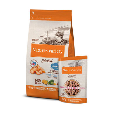 Pack alimento Gatos Grain Free Salmão Nature's Variety