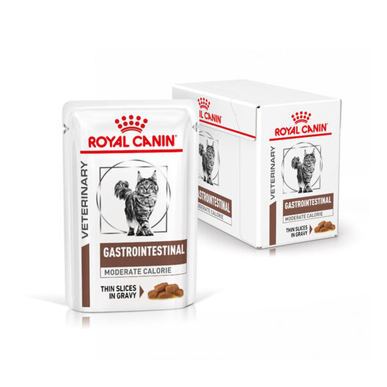 12 saquetas x 85 g Royal Canin Veterinary Gastrointestinal Moderate Calorie saqueta para gatos ,  Imagem número 2 12 saquetas x 85 g Royal Canin Veterinary Gastrointestinal Moderate Calorie saqueta para gatos , , large Imagem número 2