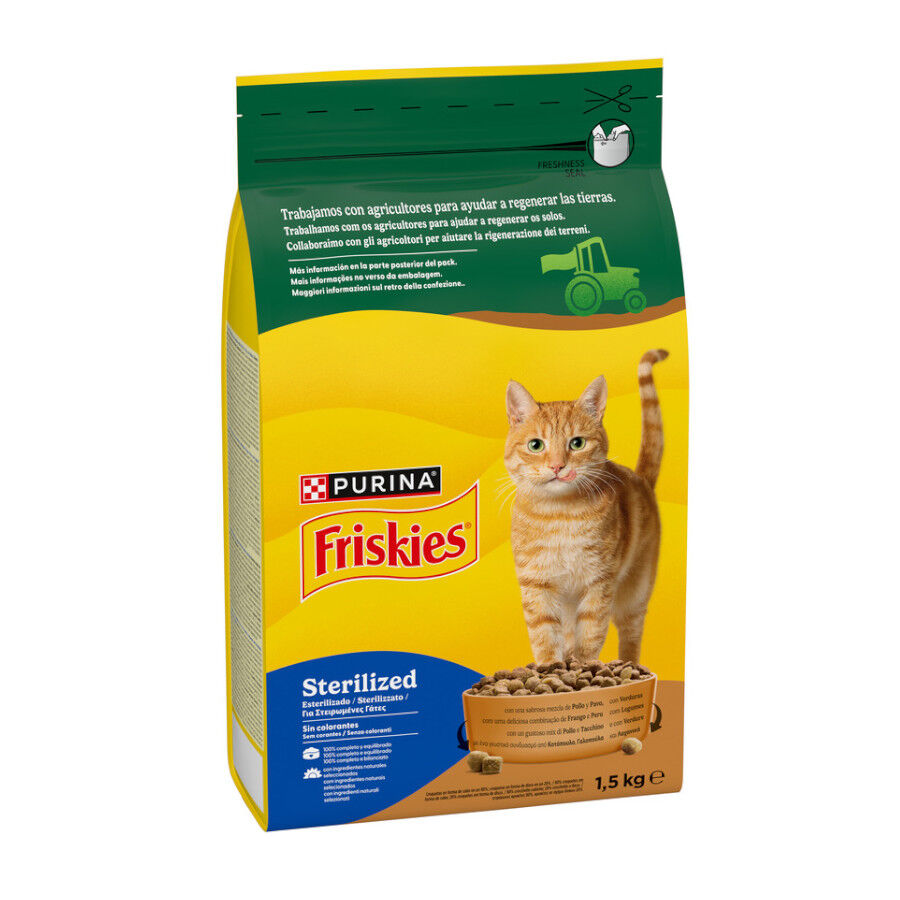 1.5 kg Friskies peru e legumes para Gatos Esterilizados, , large Imagem n&uacute;mero 3