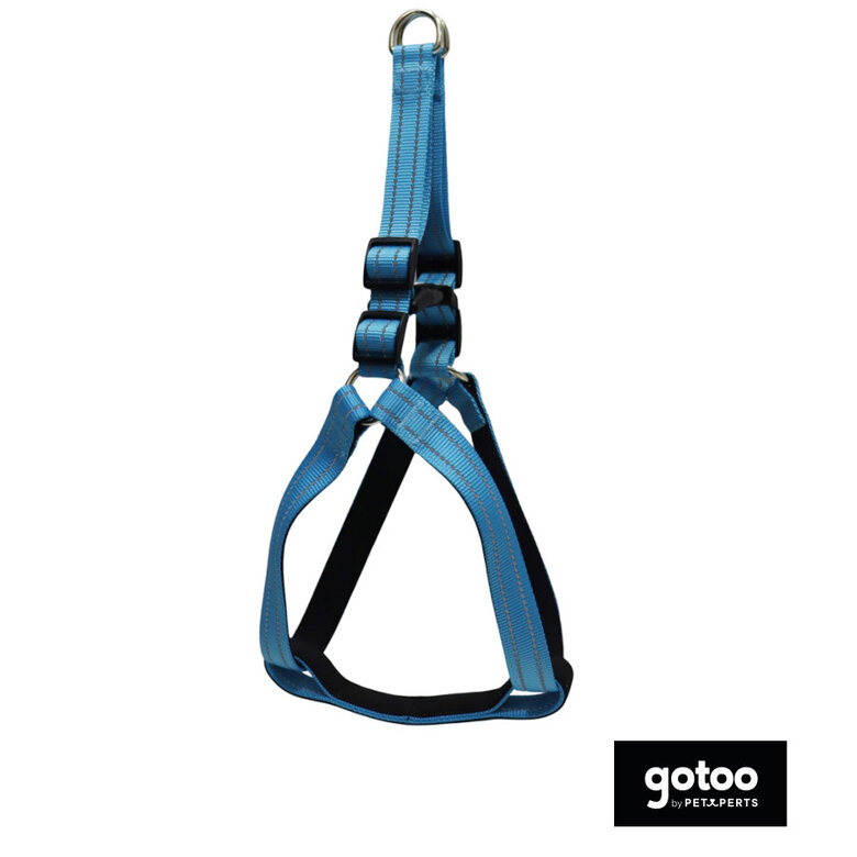 Gotoo Peitoral azul de nylon refletor para cães,  Imagem número 2 Gotoo Peitoral azul de nylon refletor para cães, , large Imagem número 2
