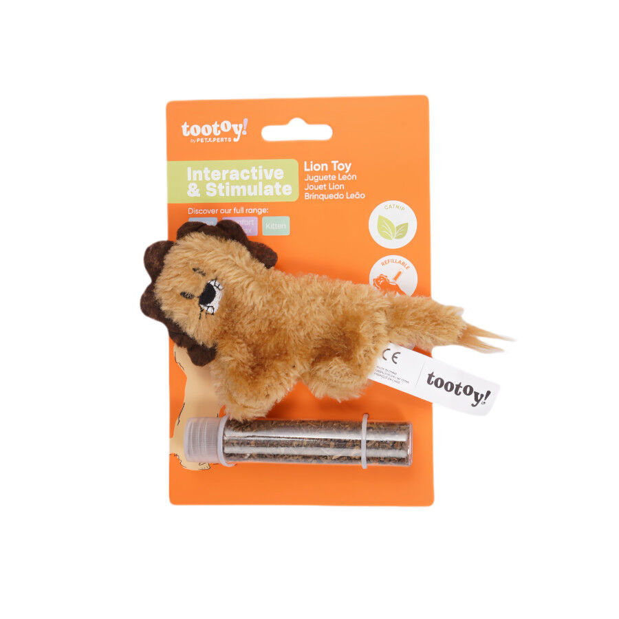 Tootoy! Interactive & Stimulate Le&atilde;o de peluche com catnip para gato, , large Imagem n&uacute;mero 9