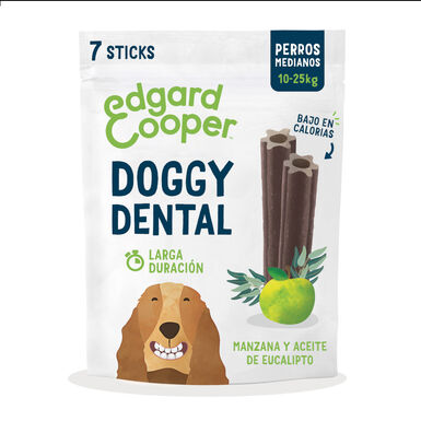 Edgard & Cooper snacks dentários Adult Medium maçã e eucalipto para cães