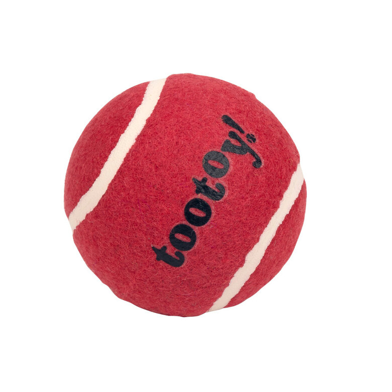 Tootoy! Chase Squeaker Ball Vermelha bola de ténis para cães,  Imagem número 2 Tootoy! Chase Squeaker Ball Vermelha bola de ténis para cães, , large Imagem número 2