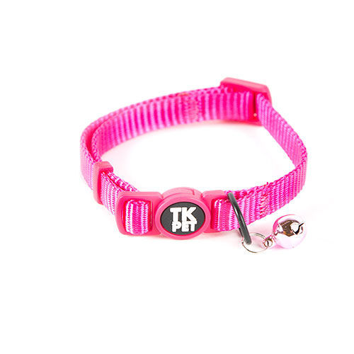 TK-Pet Classic Nylon collar gato con cascabel rosa Imagem n&uacute;mero 1