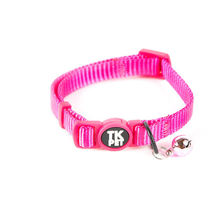 TK-Pet Classic Nylon collar gato con cascabel rosa Imagem número 1 TK-Pet Classic Nylon collar gato con cascabel rosa Imagem número 1