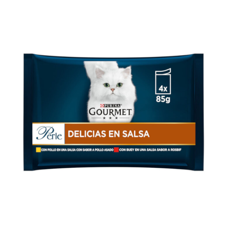 4 saquetas x 85 g Purina Gourmet Perle Frango e Boi saquetas em molho para gatos,  Imagem número 1 4 saquetas x 85 g Purina Gourmet Perle Frango e Boi saquetas em molho para gatos, , large Imagem número 1