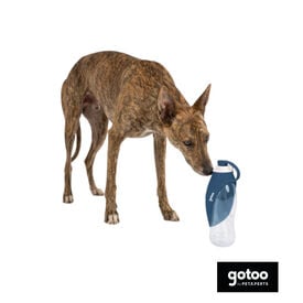Gotoo Garrafa Bebedouro Port&aacute;til em Silicone Azul para c&atilde;es e gatos