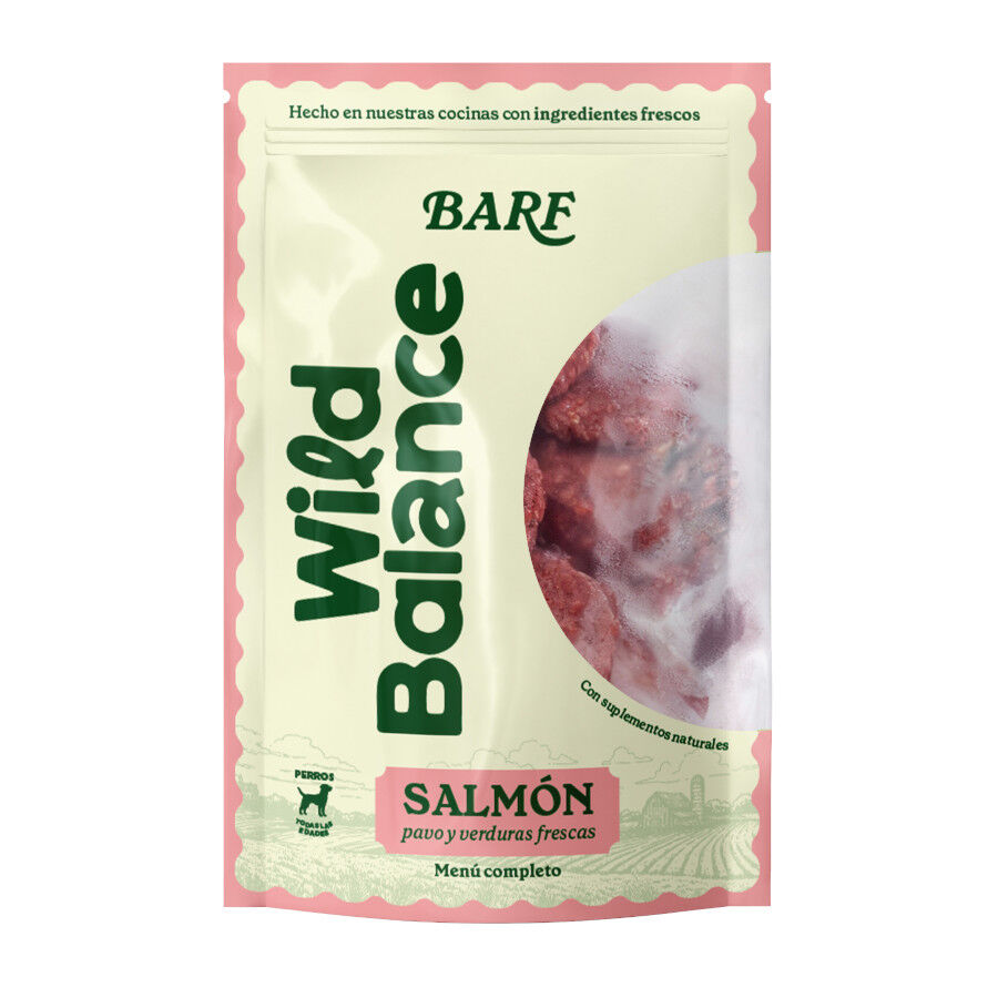 1 kg Wild Balance BARF Salm&atilde;o com Legumes Frescos alimenta&ccedil;&atilde;o natural congelada para c&atilde;es, , large Imagem n&uacute;mero 1
