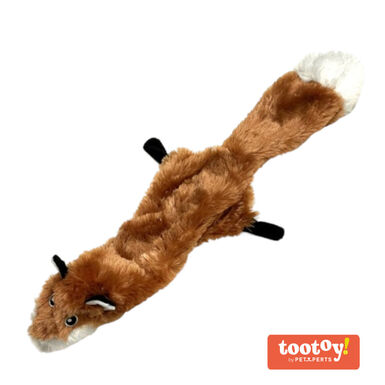 Tootoy! Comfort Skinny Fox peluche com som crocante para cães