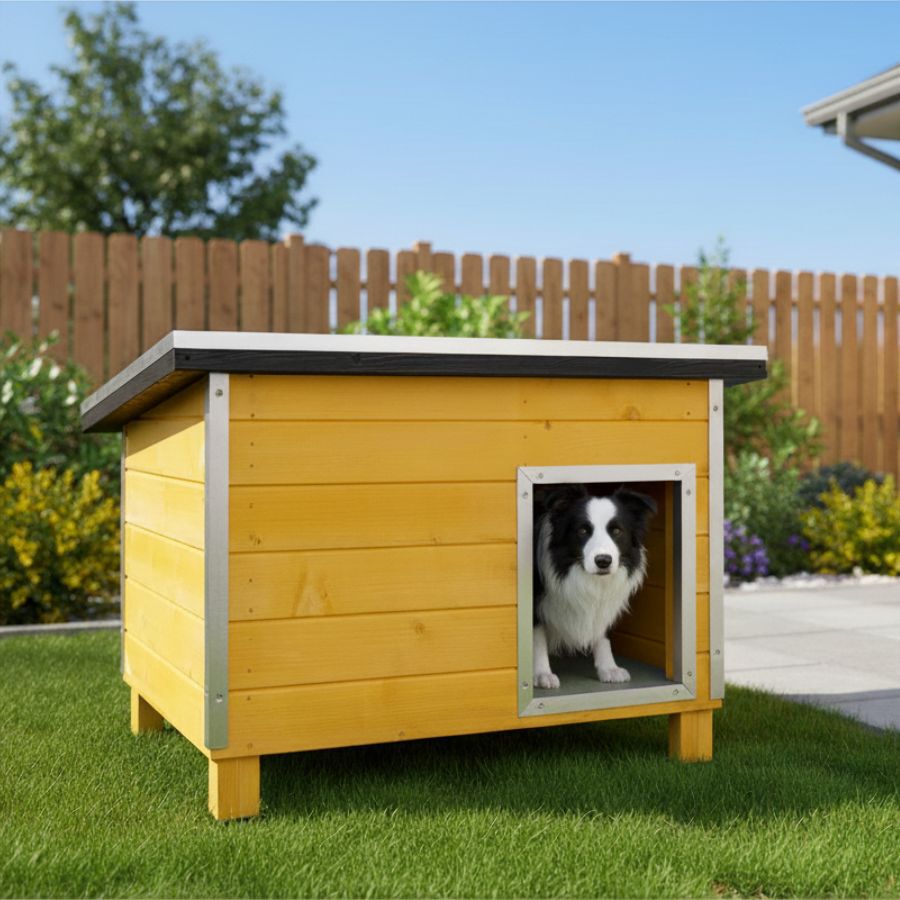 TK-Pet Nevada Casota de Madeira Amarela para c&atilde;es, , large Imagem n&uacute;mero 1