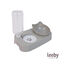 Leeby Comedouro e Dispensador de &Aacute;gua 2 em 1 Cinzento e Branco para gatos, , large Indicador imagem n&uacute;mero 2