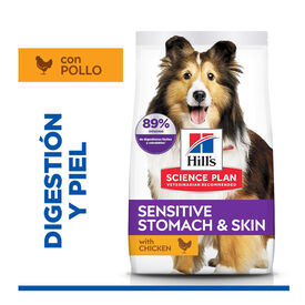 Hill's Science Plan Sensitive Stomach y Skin Adult Frango ra&ccedil;&atilde;o para c&atilde;es