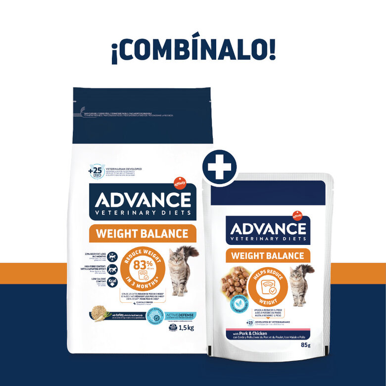 85 g Advance Veterinary Diets Controlo de Peso Saqueta para gatos,  Imagem número 5 85 g Advance Veterinary Diets Controlo de Peso Saqueta para gatos, , large Imagem número 5