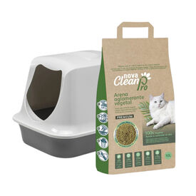Pack Caixa de Areia para gatos + Areia Vegetal para gatos