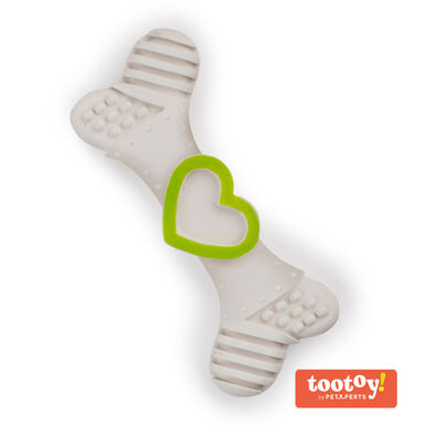 Tootoy! Chew Love Bone Branco osso mordedor para cachorros