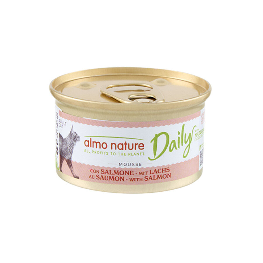 85 g Almo Nature Daily Mousse de Salm&atilde;o lata para gatos, , large Imagem n&uacute;mero 1