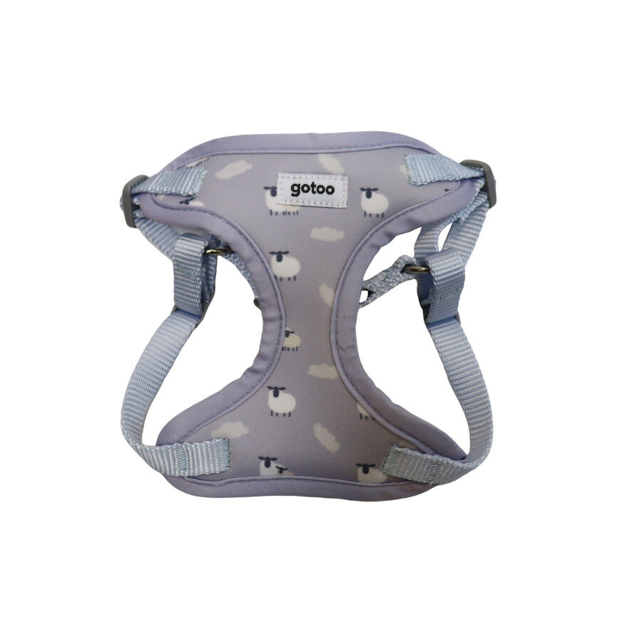 Gotoo Peitoral estampado ovelhinhas cinza para c&atilde;es, , large Imagem n&uacute;mero 1