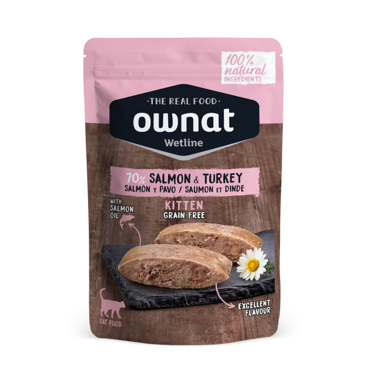85 g Ownat Wetline Kitten Salmão e Peru saquetas para gatinhos ,  Imagem número 1 85 g Ownat Wetline Kitten Salmão e Peru saquetas para gatinhos , , large Imagem número 1