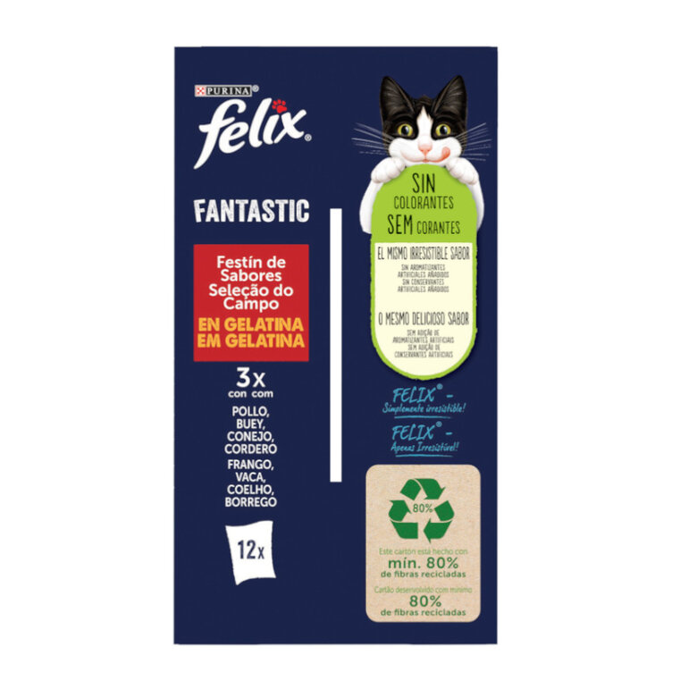 24 saquetas x 85 g Felix Seleção de carnes em gelatina,  Imagem número 7 24 saquetas x 85 g Felix Seleção de carnes em gelatina, , large Imagem número 7