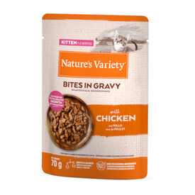 Nature's Variety Kitten Chicken Bites em molho para gatos